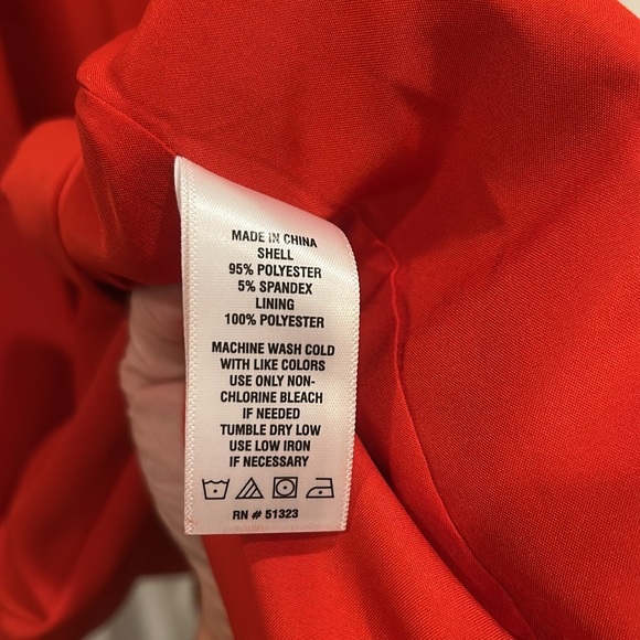 CeCe Red Sheath Midi Dress Square Neck Cocktail - Picture 9 of 10